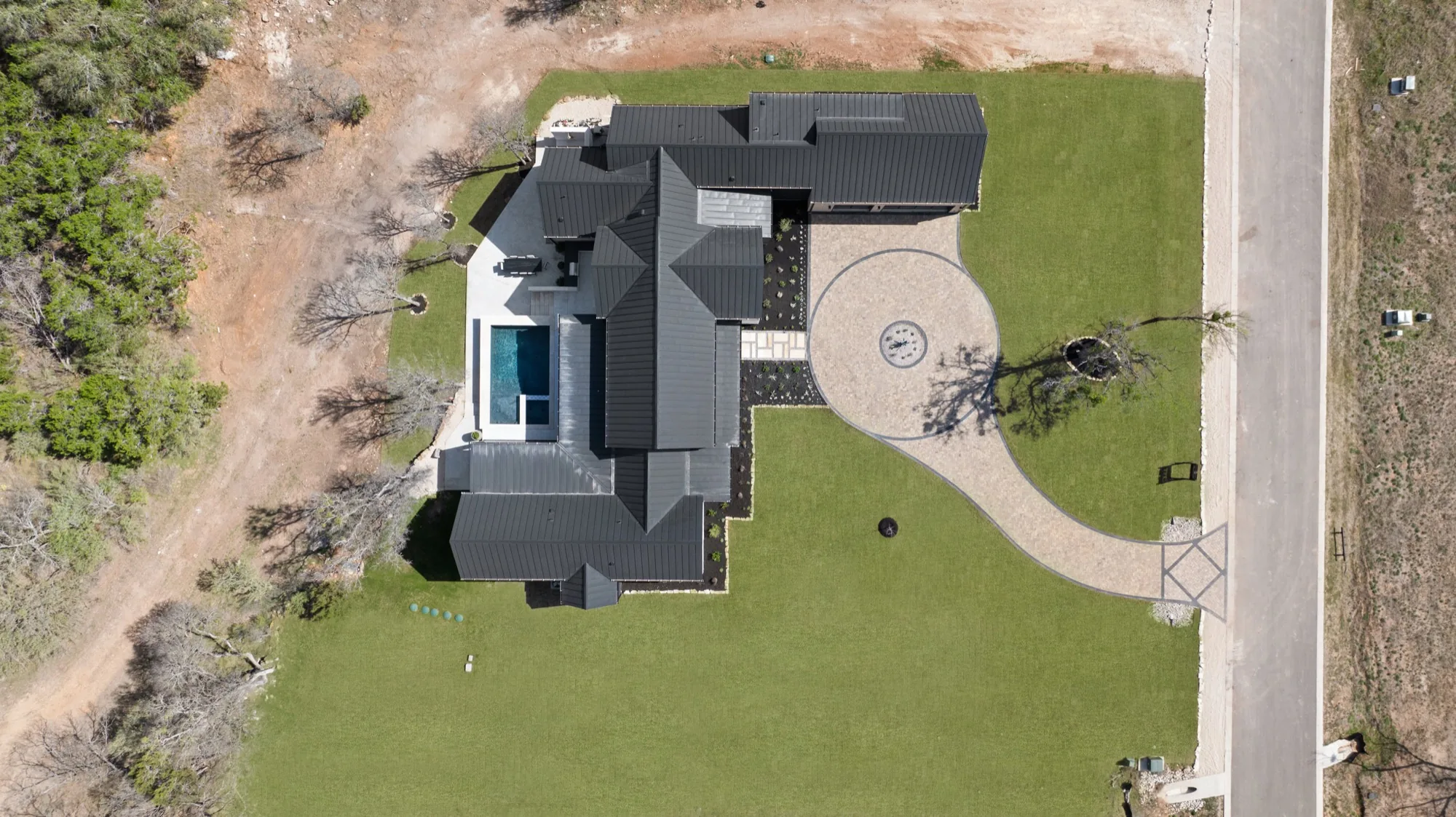 Aerial view of a Shiloh Homes site