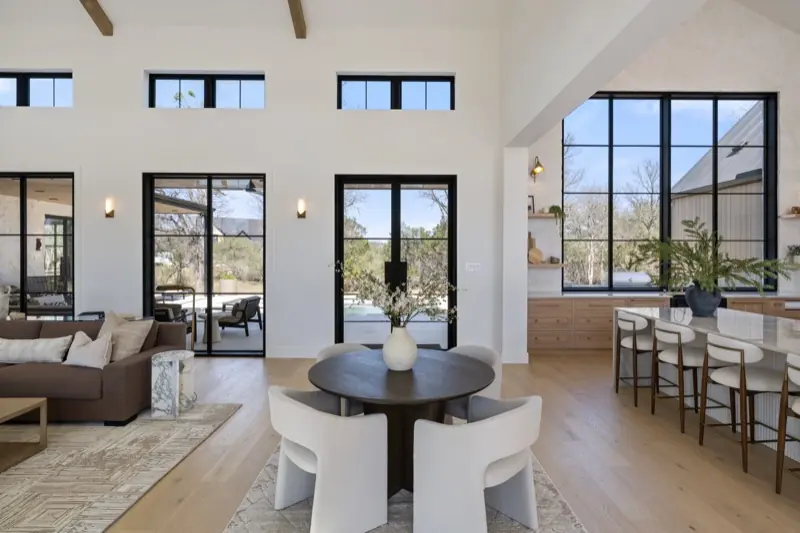 Great room, open to kitchen and dining